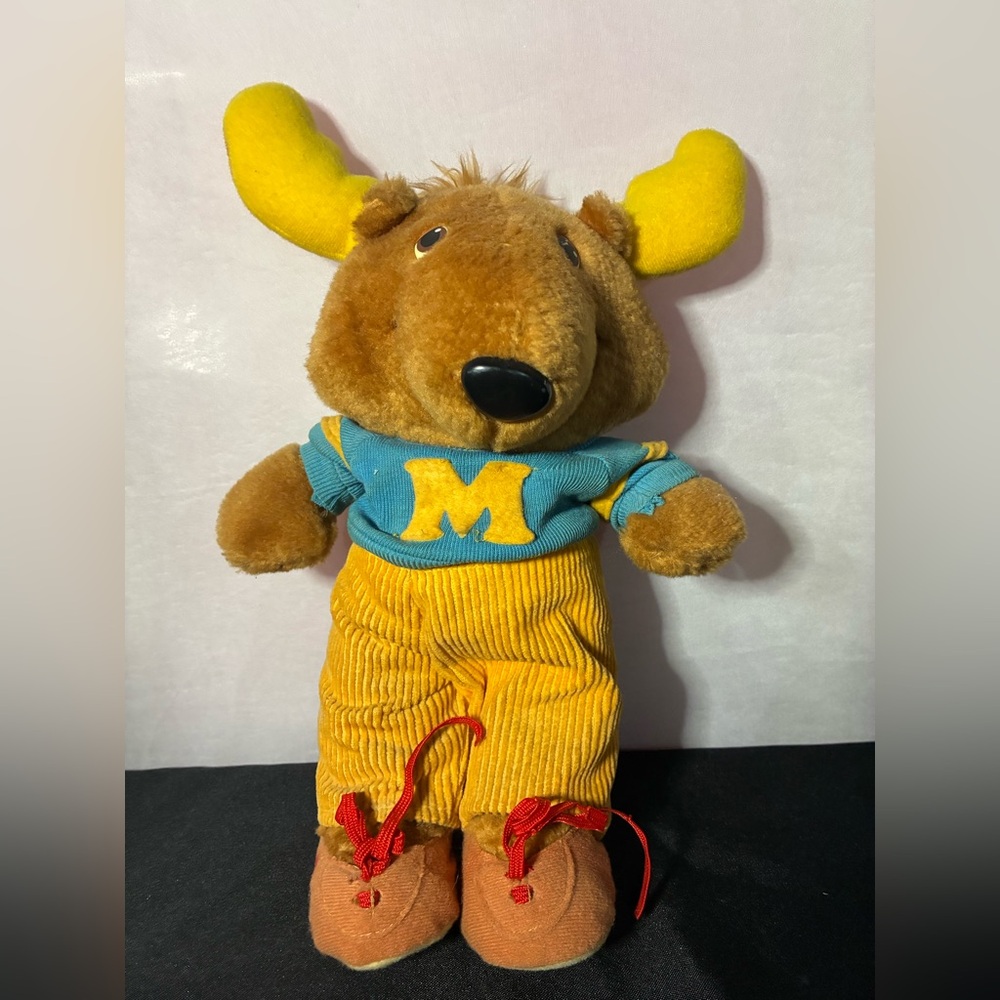 Vintage Get Along Gang Montgomery Moose  14" Plush Stuffed Toy Doll  TOMY 1984